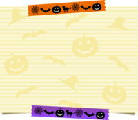 Halloween masking tape and note paper frame Decorative frame