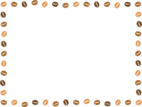 コーヒー豆の囲みフレーム飾り枠