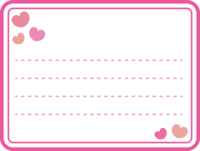 Cute heart notepad frame