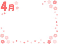 桜のフレーム飾り枠