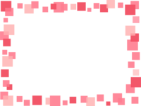 ピンク色の四角の囲みフレーム飾り枠