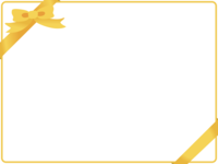 Golden ribbon greeting card style frame Decorative frame