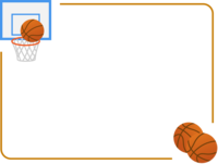 バスケットボールのフレーム飾り枠