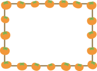 柿の囲みフレーム飾り枠