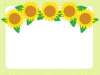 Frame of 5 sunflowers Decorative frame