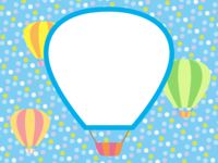 Balloon and light blue polka dot frame Decorative frame