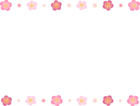Plum blossom and soft dot top and bottom frame Decorative frame