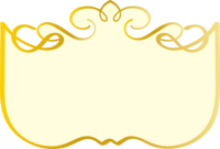Gold elegant decorative curved frame frame