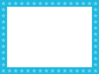 Star pattern (light blue) frame Decorative frame