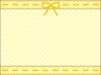 Yellow ribbon and lace polka dot frame Decorative frame