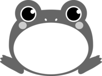 张大嘴的青蛙(黑白装饰框)