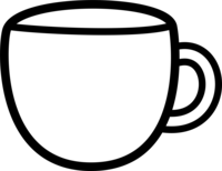 咖啡杯型(黑白装饰框)