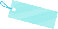 水彩風タグ-荷札(水色)フレーム飾り枠