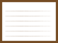 茶色いシンプルな便箋のフレーム飾り枠
