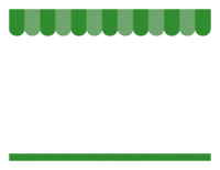 緑色のショップ風のフレーム飾り枠