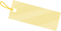 水彩風タグ-荷札(黄色)フレーム飾り枠