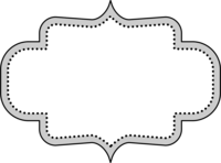 Black and white label style design decorative frame frame