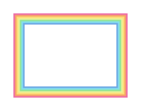 虹の四角フレーム飾り枠