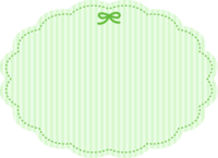 Green ribbon striped frame Decorative frame