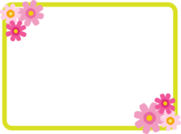 大波斯菊的简单装饰框