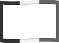 白黒の3色の旗風フレーム飾り枠