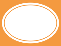 シンプルな楕円の線フレーム飾り枠