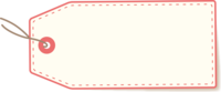 荷札-タグ(赤)のフレーム飾り枠