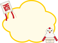 鸡和风筝风筝的风筝装饰框