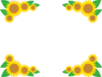 Summer-Sunflower four corner frame Decorative frame