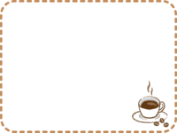 咖啡棕色虚线装饰框