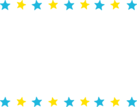 Light blue and yellow star frame Decorative frame