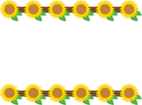 Summer-Sunflower top and bottom frame Decorative frame