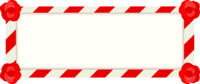 红白横长招牌的装饰框