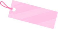 水彩風タグ-荷札(ピンク)フレーム飾り枠