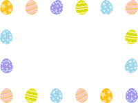 彩色复活节彩蛋的边框装饰框