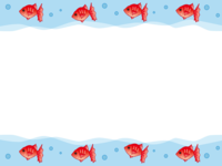 成列游泳的金鱼装饰框