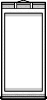 掛け軸の白黒フレーム飾り枠