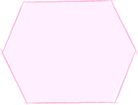六角形の手書き線風のフレーム飾り枠