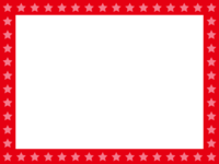 星パターン(赤)のフレーム飾り枠