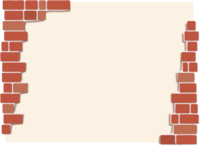 红棕色砖头左右装饰框