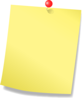 红色图钉和黄色记事本的装饰框
