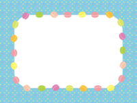 Macaron and polka dot frame Decorative frame