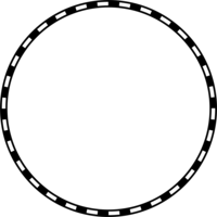 線路の白黒円形フレーム飾り枠