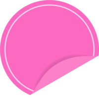 卷曲的粉红色圆形密封标签的装饰框