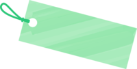 水彩风标签吊牌(绿色)装饰框