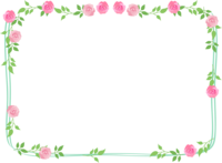 Handwritten style frame of rose (rose) Decorative frame