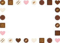 チョコレートトリュフの囲みフレーム飾り枠