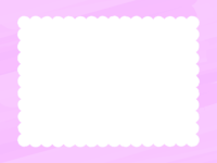 水彩風のもこもこ(ピンク色)フレーム飾り枠