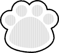 肉球黑白条纹的装饰框