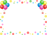 Colorful balloon and dot box frame Decorative frame